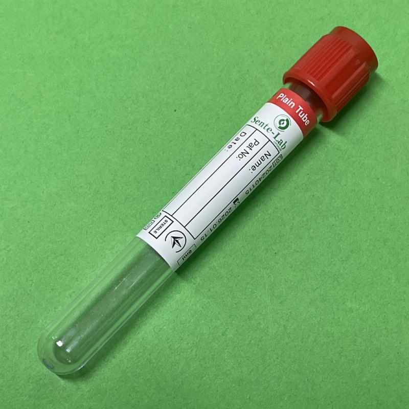 Пробірка Вакуумна 13*75 мм, для забору крові 4 мл, "SENTE-LAB", стерильна, без наповнювача. для IVD